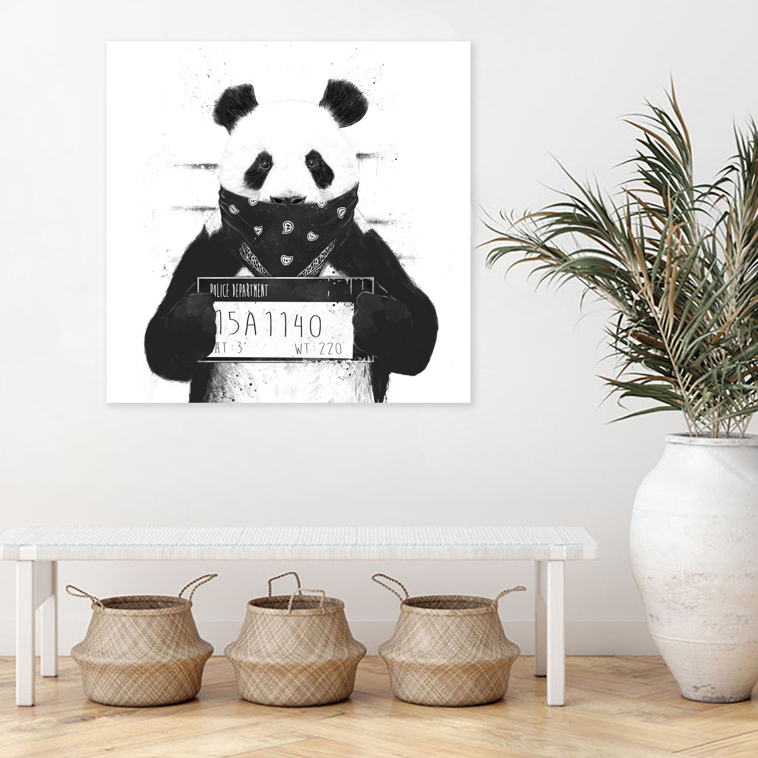 Bad panda by Solti Balázs on GIANT ART - white digital drawing
