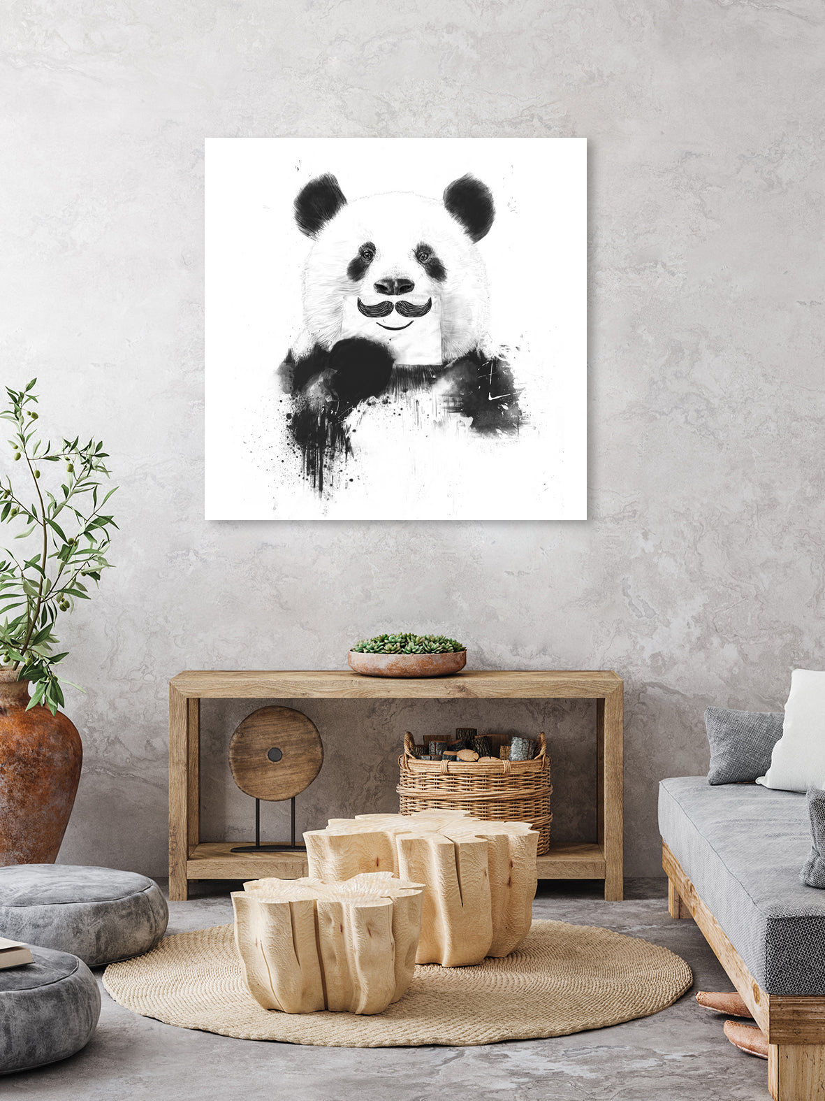 Funny panda by Solti Balázs on GIANT ART - white digital drawing