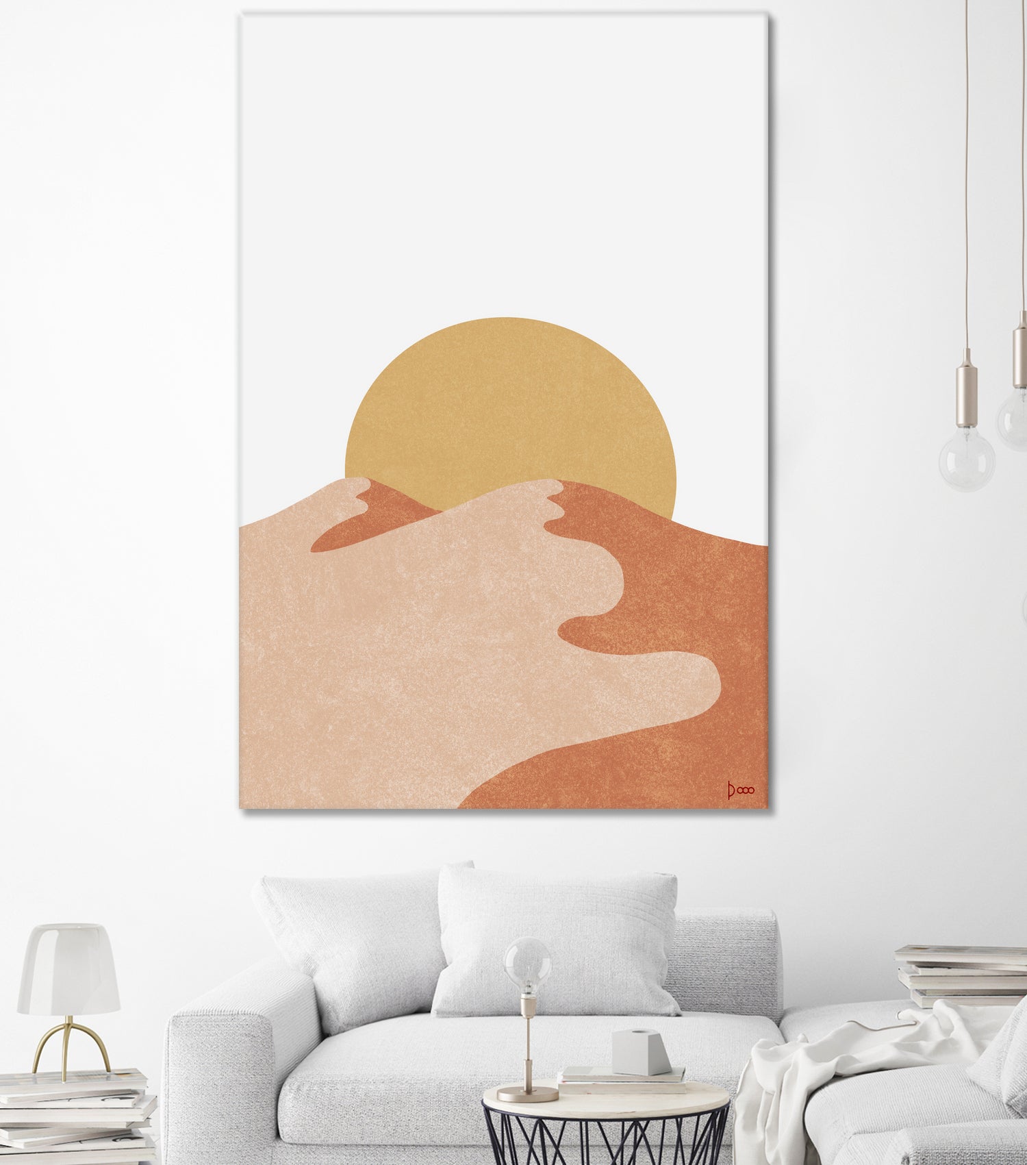 Desert Moutains IV by Digital Canvas on GIANT ART - orange digital