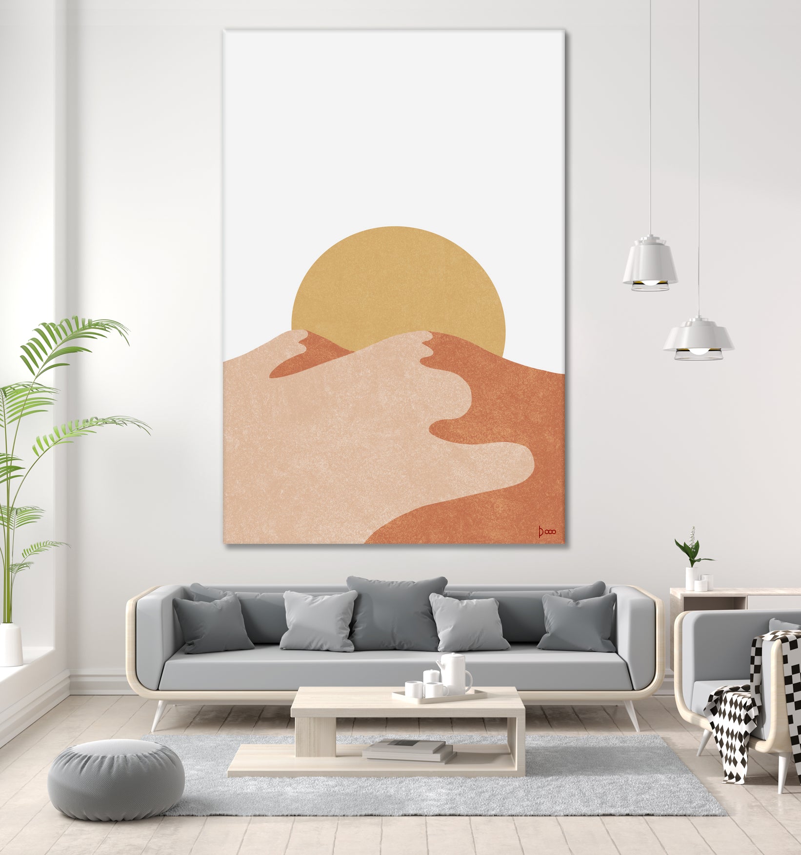 Desert Moutains IV by Digital Canvas on GIANT ART - orange digital