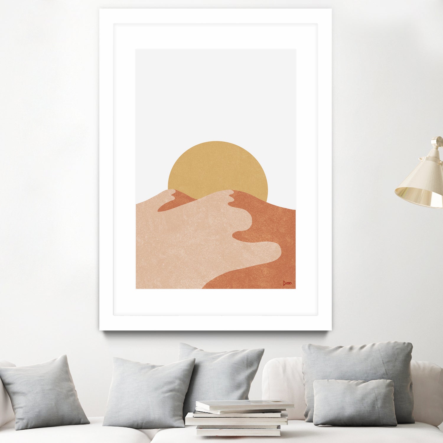 Desert Moutains IV by Digital Canvas on GIANT ART - orange digital