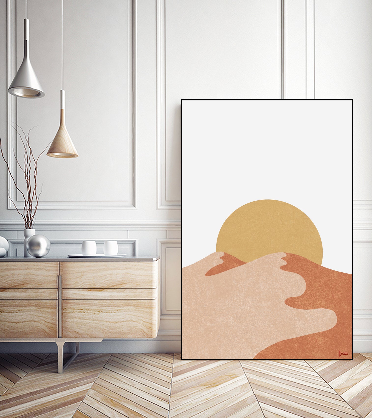 Desert Moutains IV by Digital Canvas on GIANT ART - orange digital