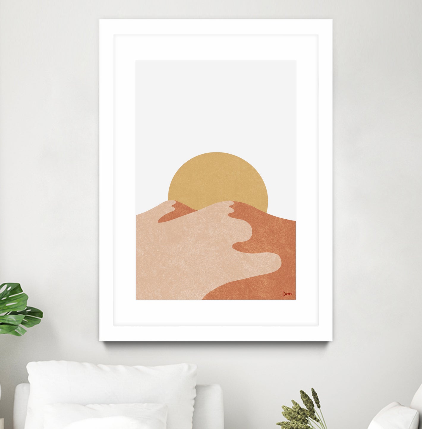 Desert Moutains IV by Digital Canvas on GIANT ART - orange digital