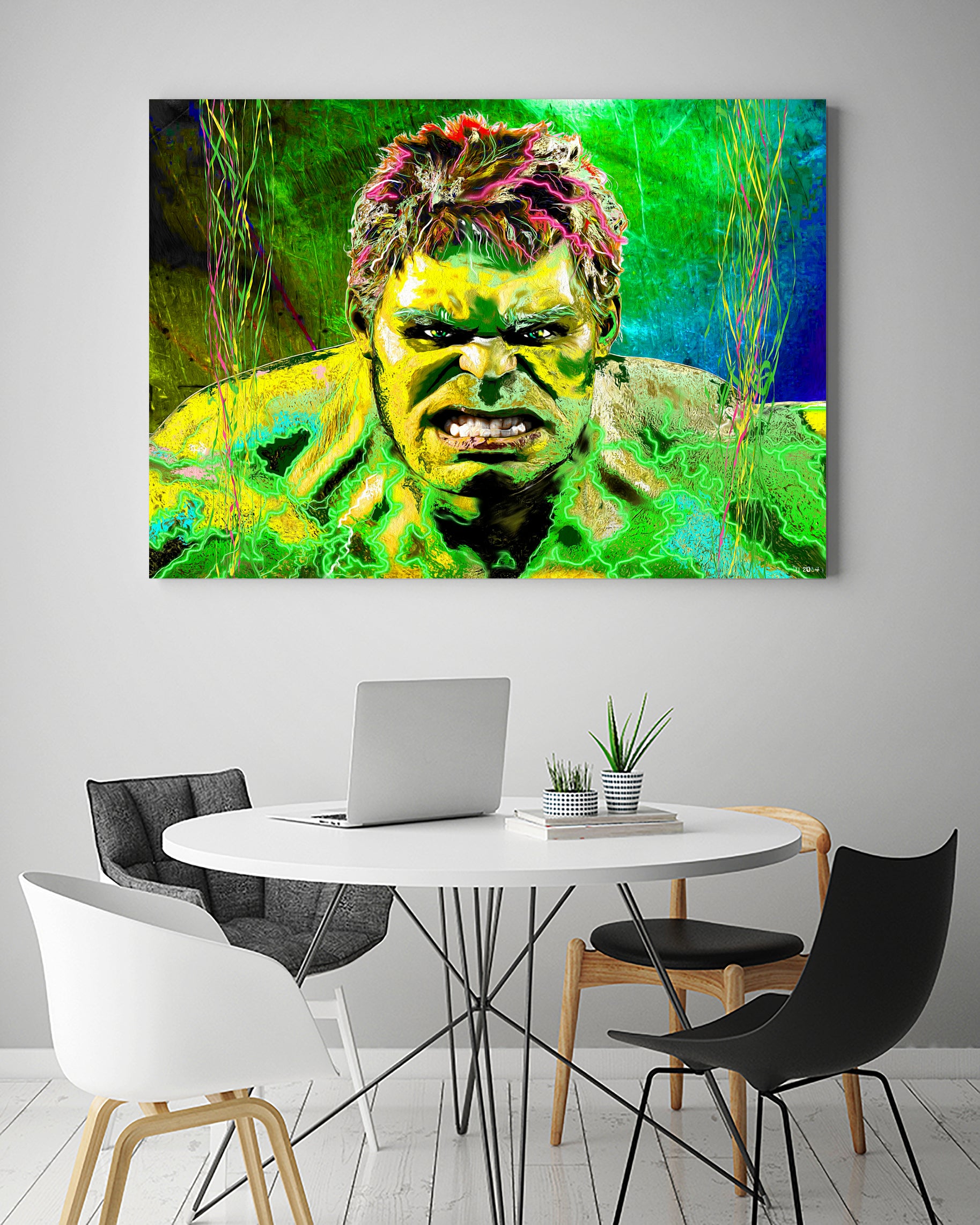 The Incredible Hulk by Daniel Janda on GIANT ART - fuchsia digital painting