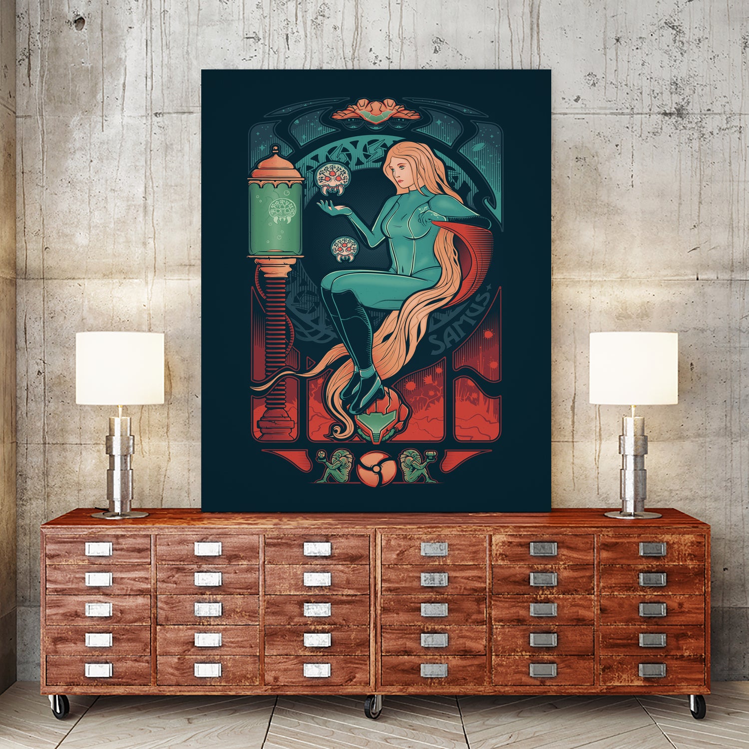 Aran Nouveau by Victor Vercesi on GIANT ART - blue digital drawing