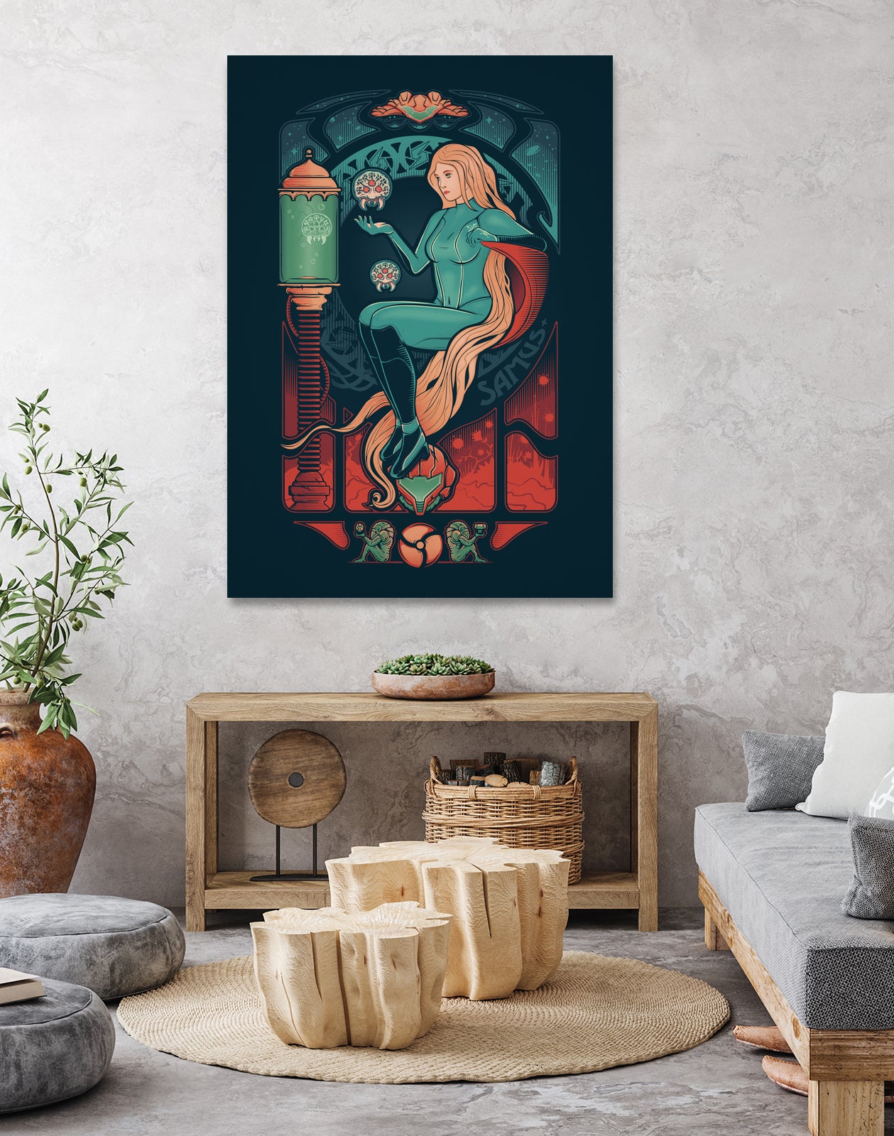 Aran Nouveau by Victor Vercesi on GIANT ART - blue digital drawing