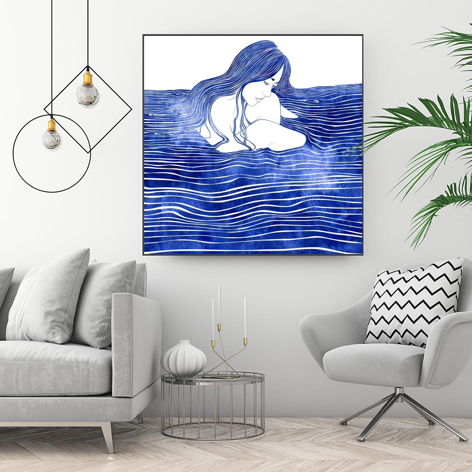 Nereid XXI by Stevyn Llewellyn on GIANT ART - blue digital painting