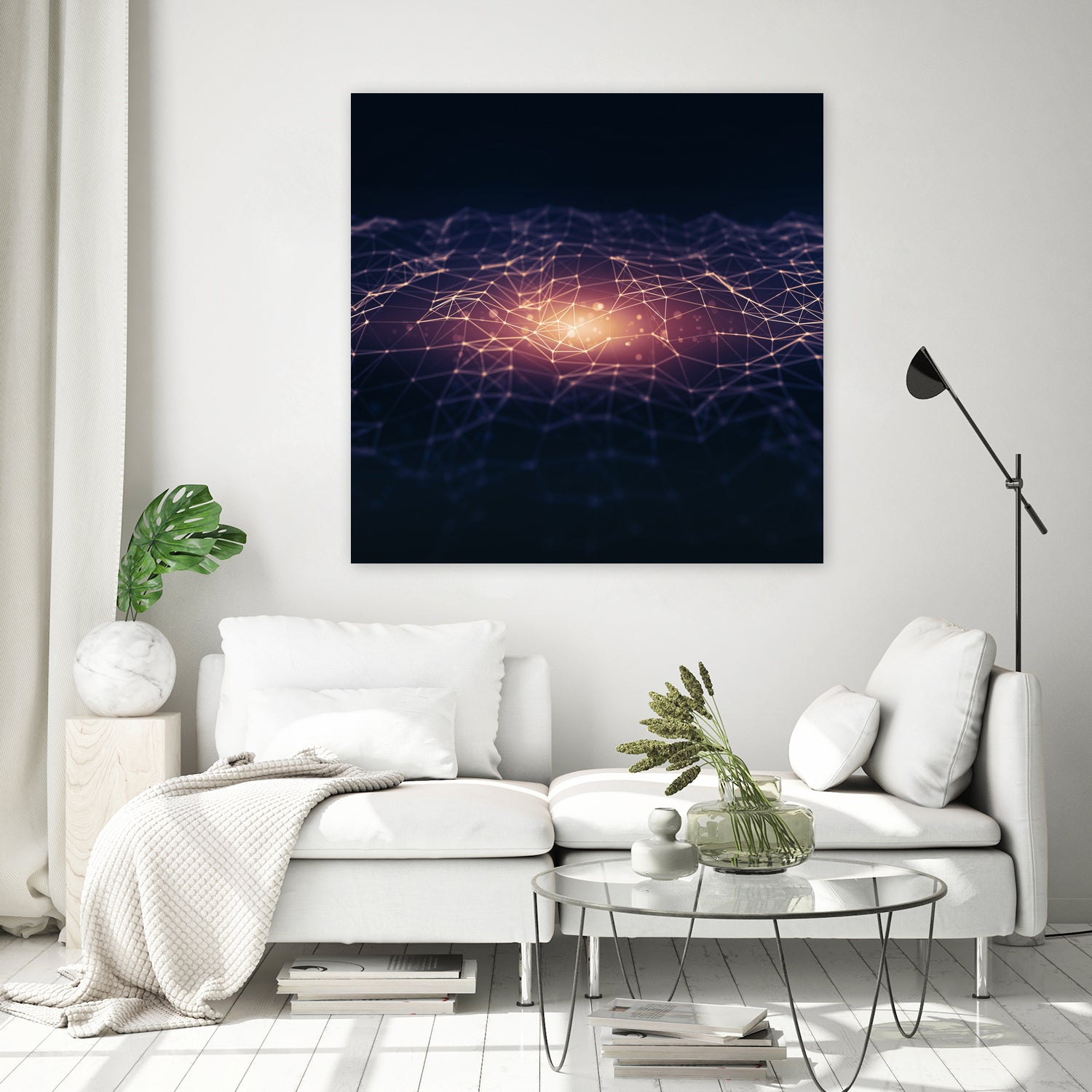 Low poly galaxy by Elena Voronina on GIANT ART - fuchsia 3d art