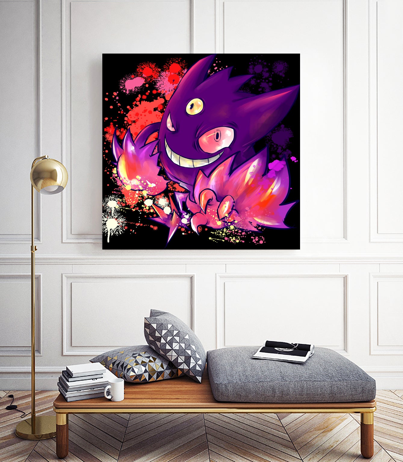 Mega Gengar by Victoria Fernández Bravo on GIANT ART - fuchsia digital drawing