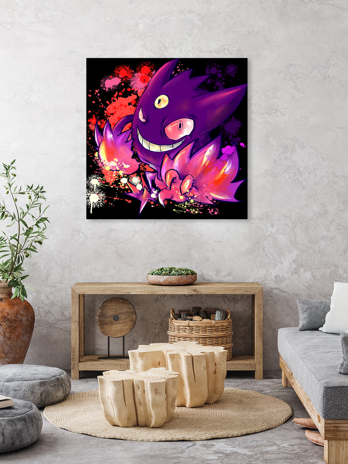 Mega Gengar by Victoria Fernández Bravo on GIANT ART - fuchsia digital drawing