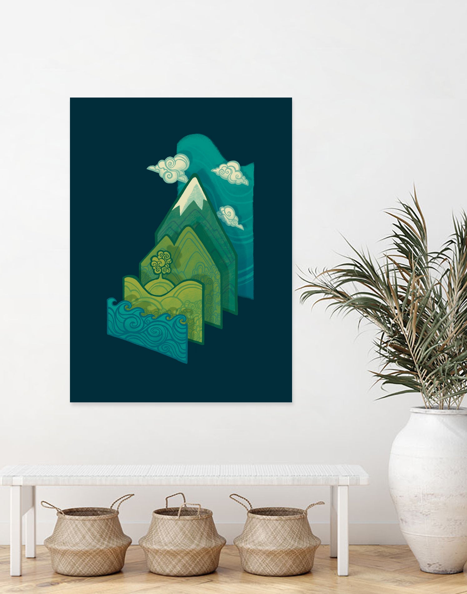 How to Build a Landscape by Wayne Minnis on GIANT ART - blue digital drawing