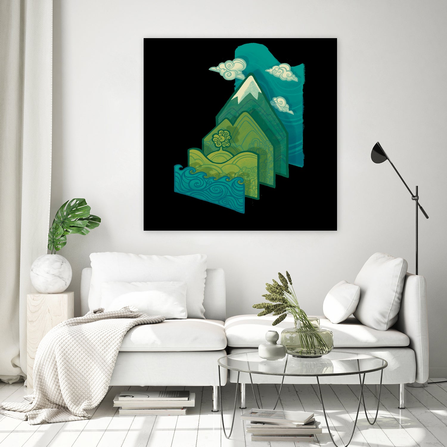 How to Build a Landscape by Wayne Minnis on GIANT ART - blue digital drawing