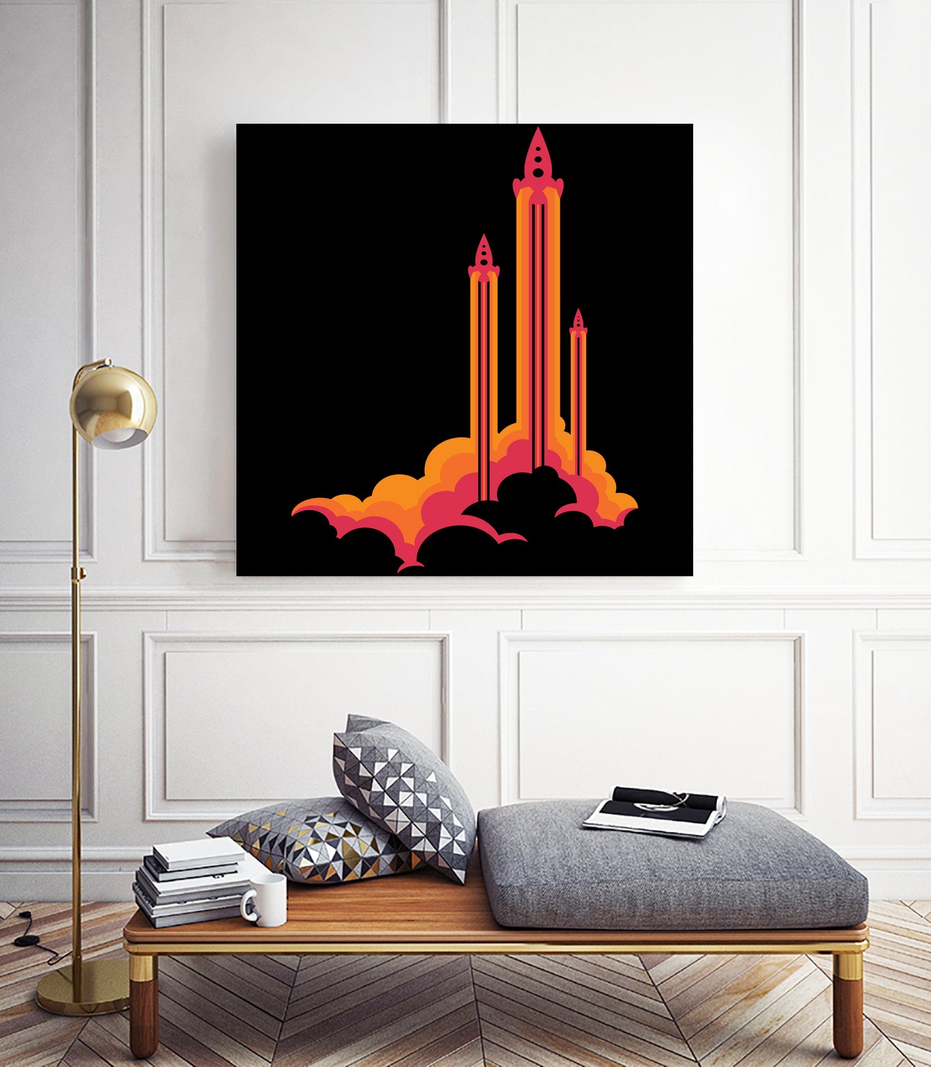 Liftoff! by Wayne Minnis on GIANT ART - orange digital drawing