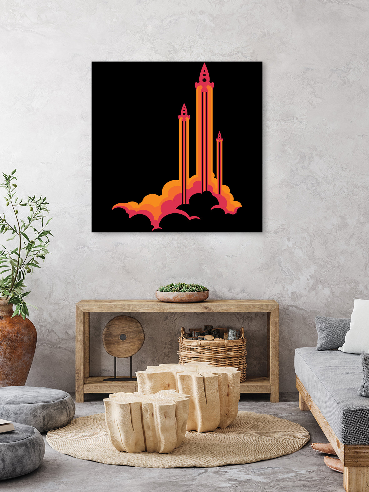 Liftoff! by Wayne Minnis on GIANT ART - orange digital drawing