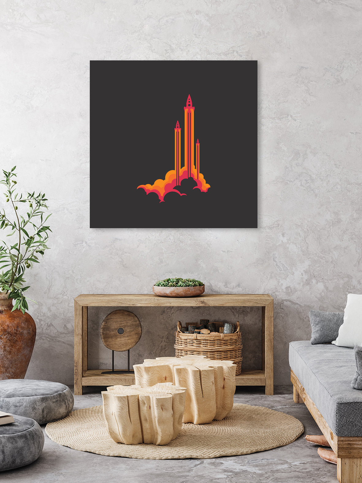 Liftoff! by Wayne Minnis on GIANT ART - orange digital drawing