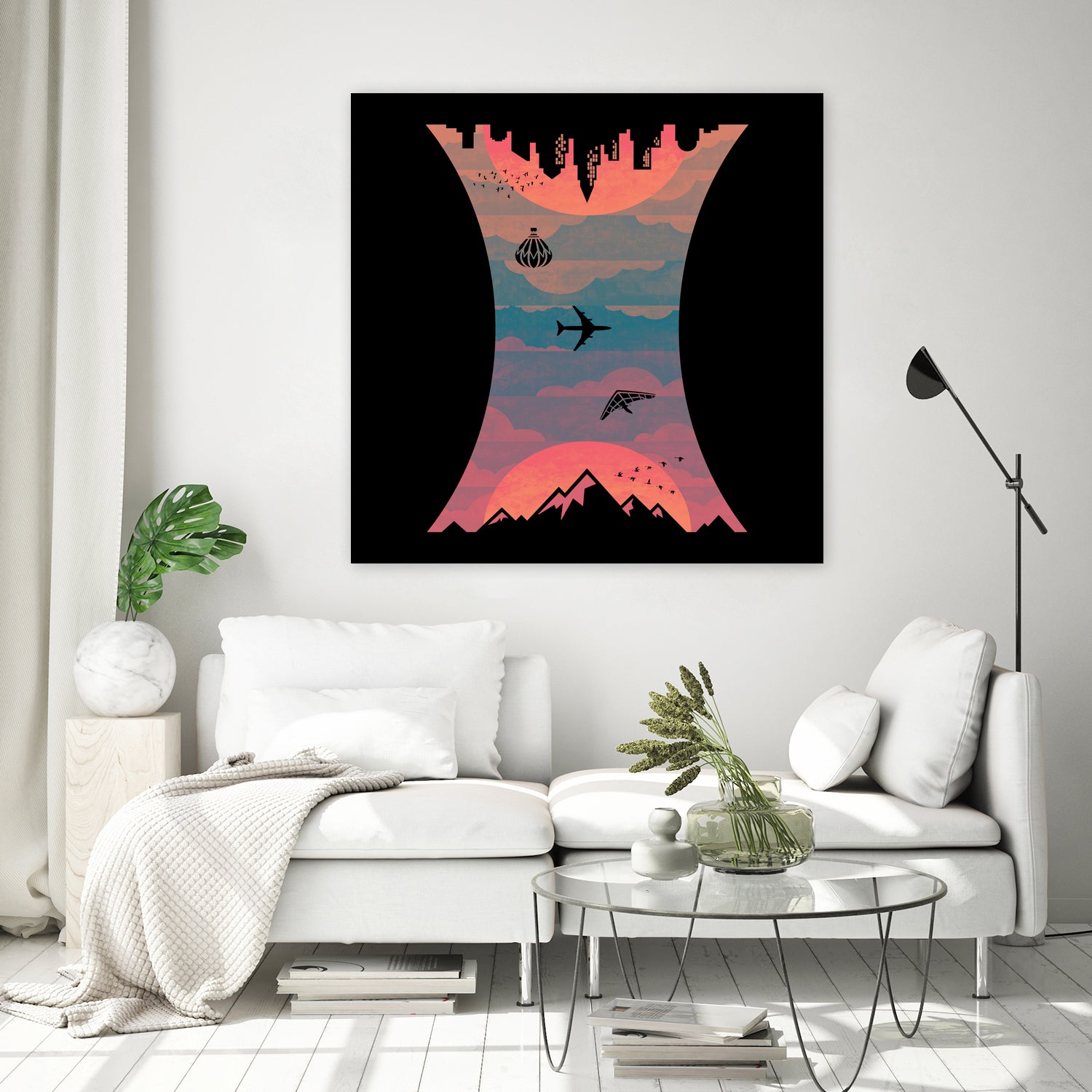 Sunrise / Sunset by Wayne Minnis on GIANT ART - blue digital drawing