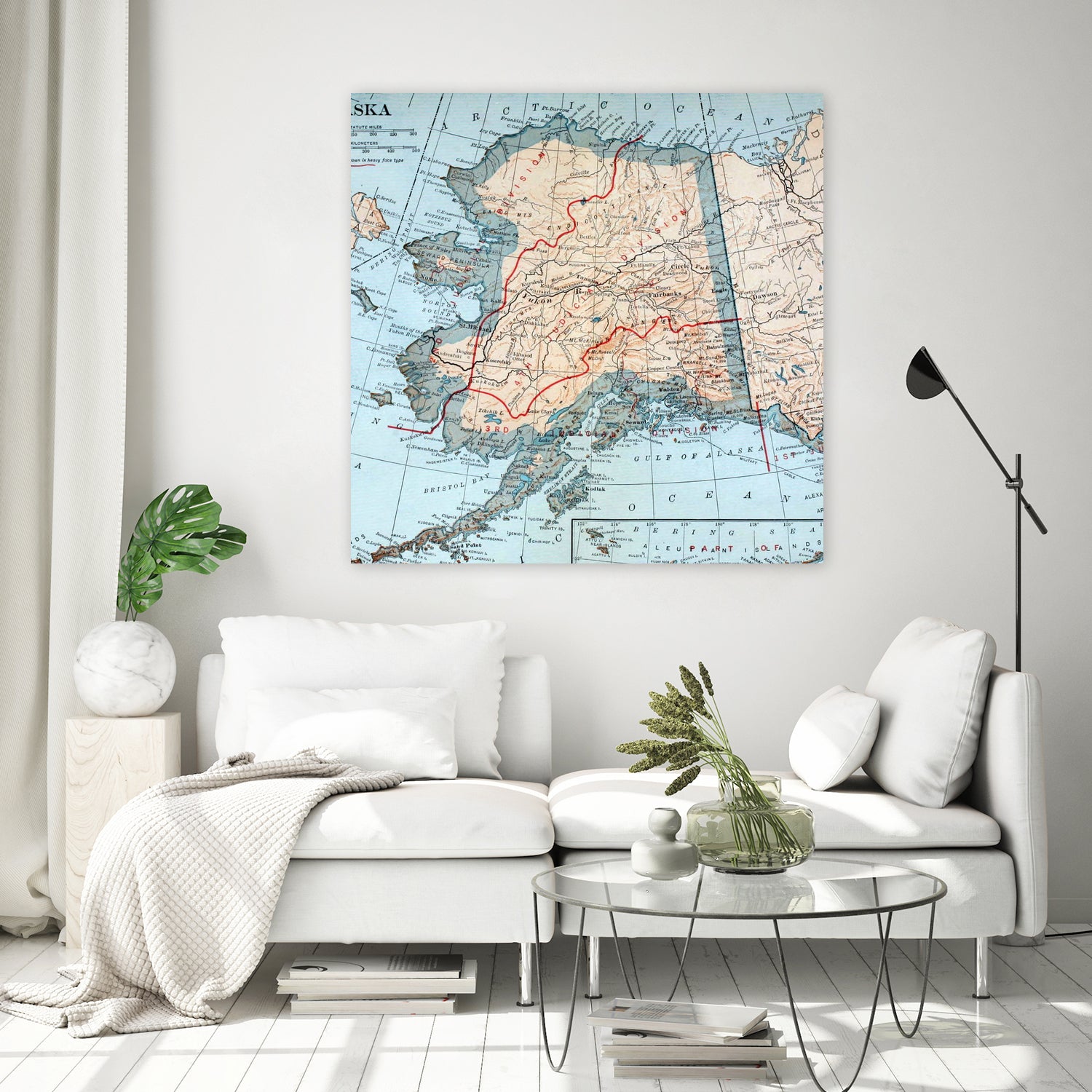 Vintage Map of Alaska (1921) by Adam Shaw on GIANT ART - white photo illustration