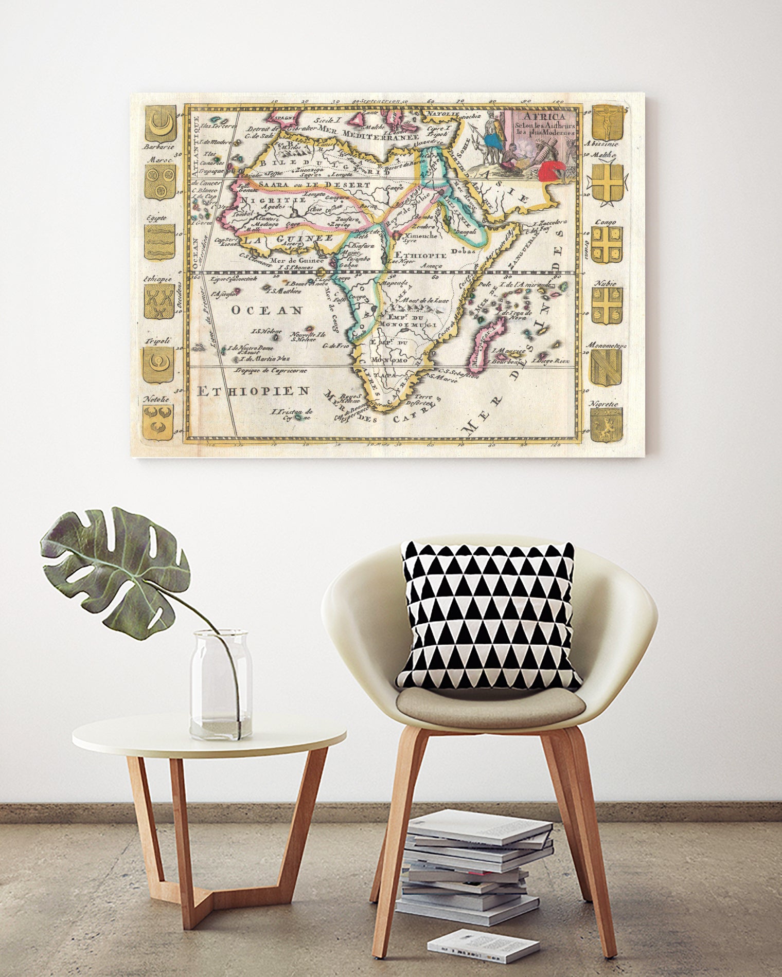 Vintage Map of Africa (1710) by Adam Shaw on GIANT ART - white photo illustration
