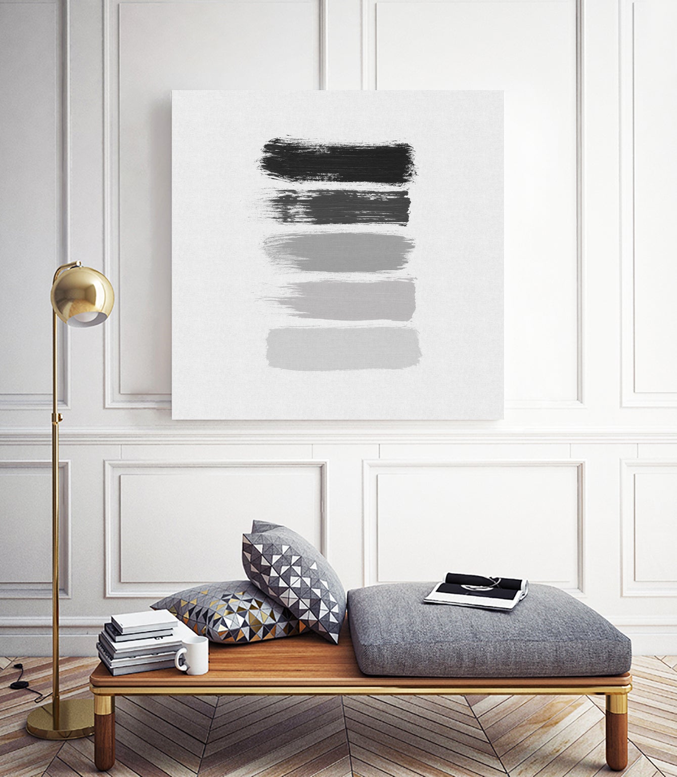 Black & White Stripes by Dana Shek on GIANT ART - white digital painting