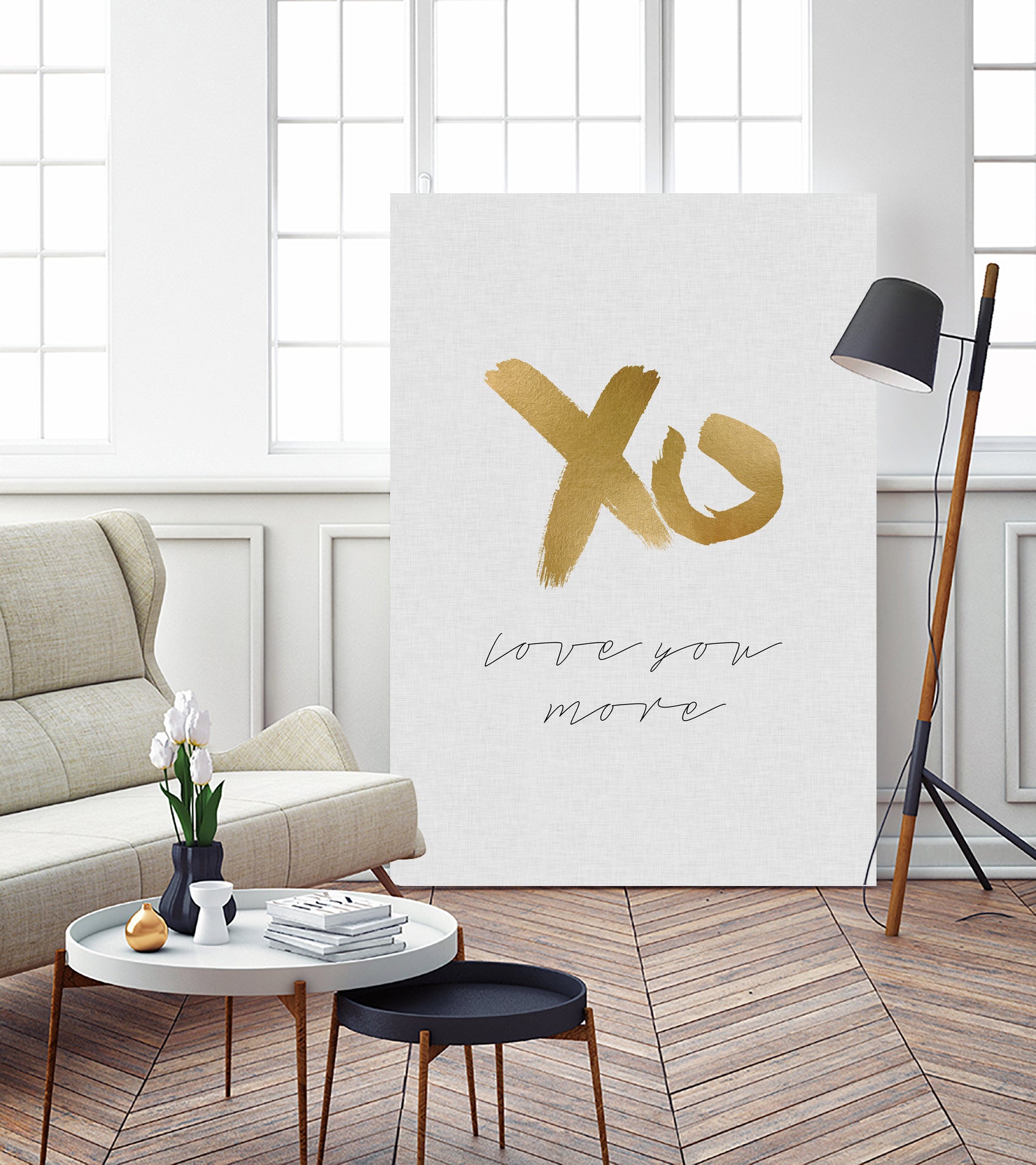 XO Love You More by Dana Shek on GIANT ART - white typography