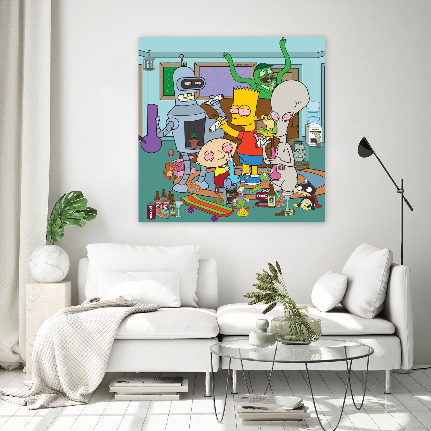Cartoon Stoners by Proper Ganders on GIANT ART - blue vector illustration