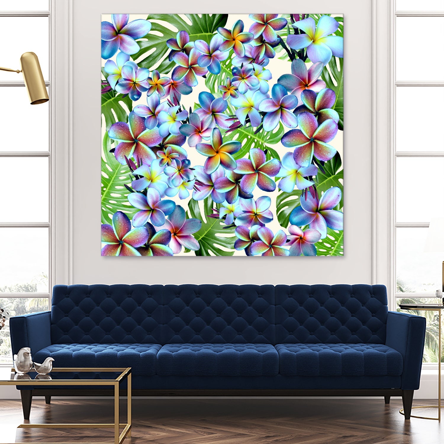 Rainbow Plumeria Pattern by Sondra Kay Neiman on GIANT ART - fuchsia photo manipulation