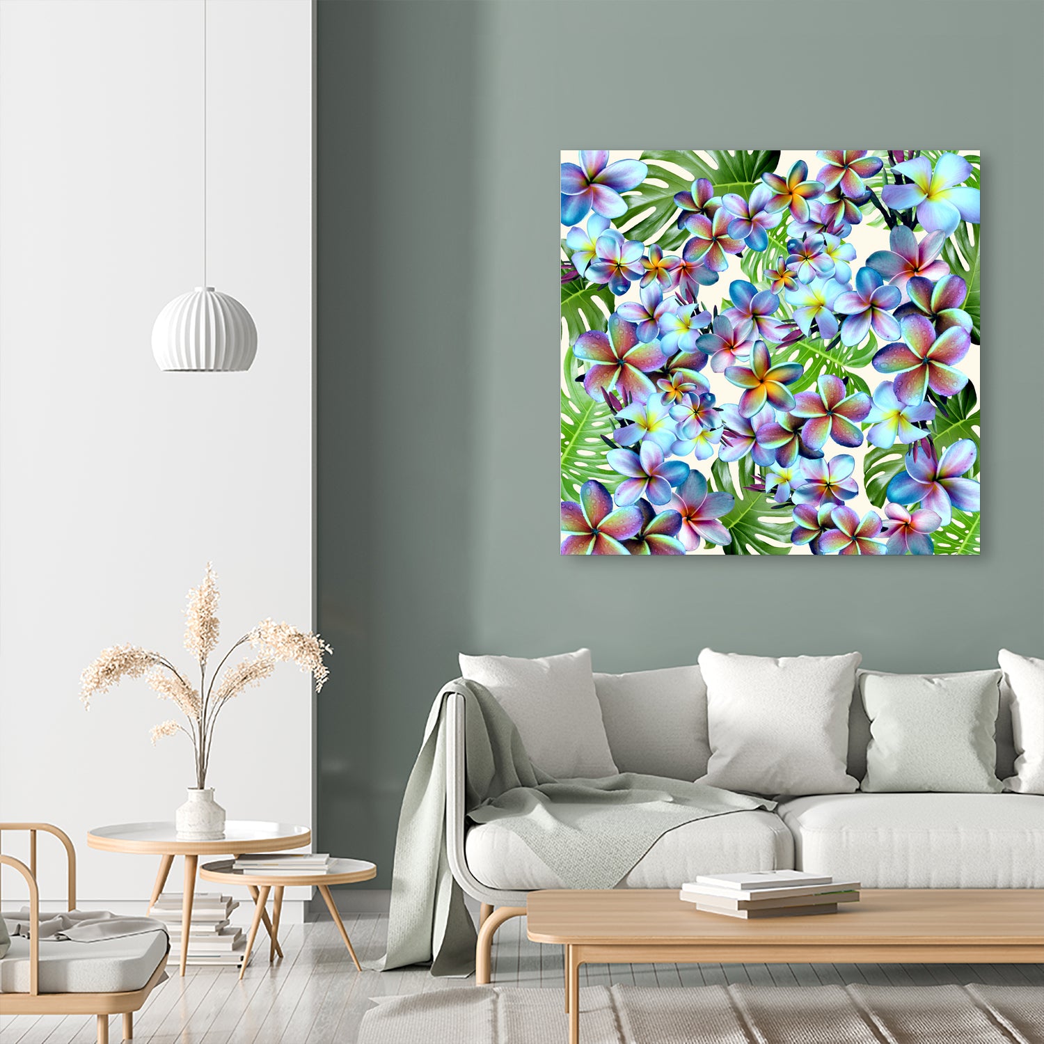 Rainbow Plumeria Pattern by Sondra Kay Neiman on GIANT ART - fuchsia photo manipulation