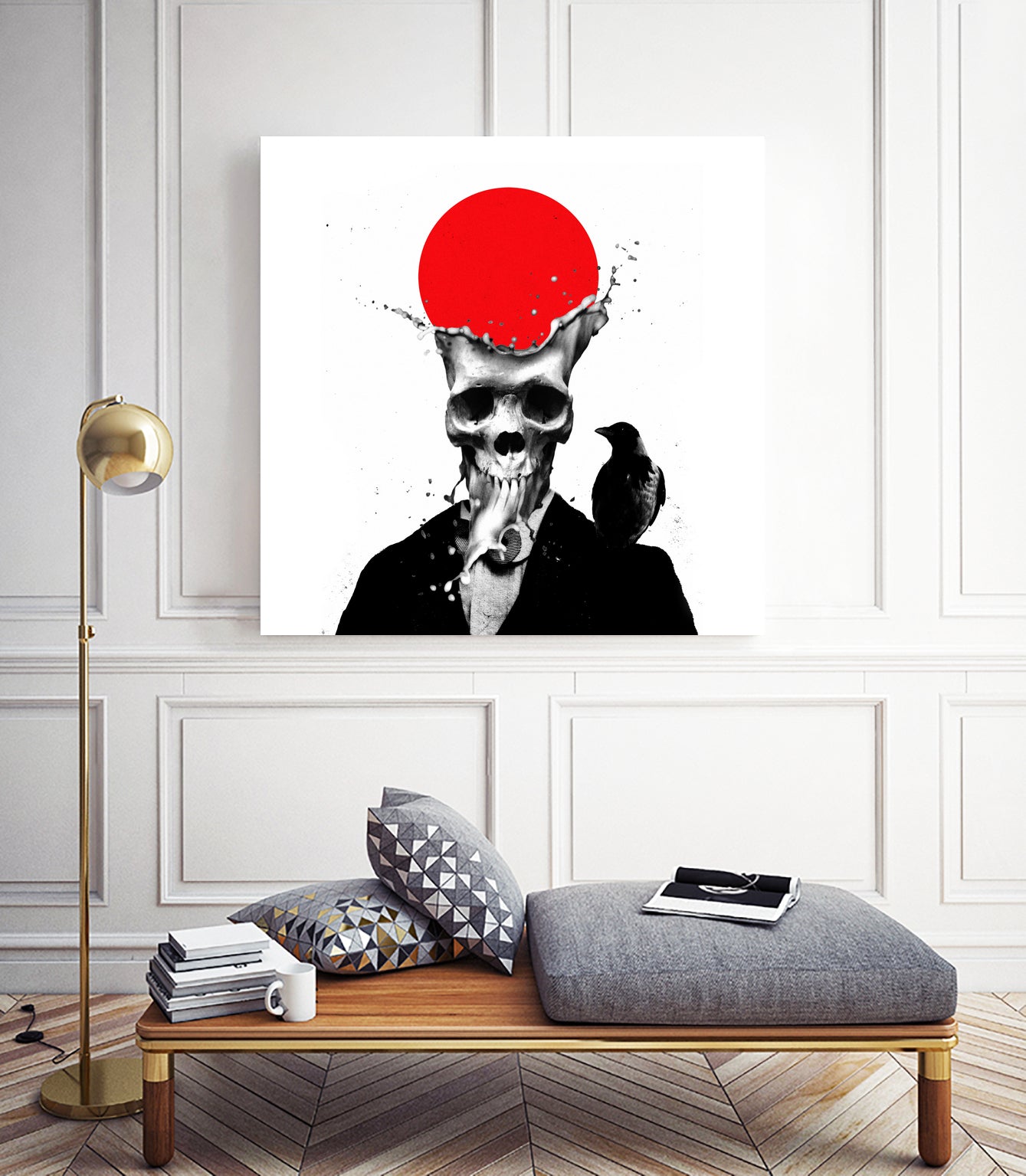 Splash Skull by Ali Gulec on GIANT ART - white photo illustration