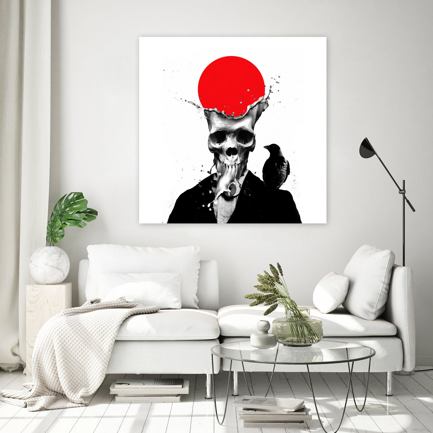 Splash Skull by Ali Gulec on GIANT ART - white photo illustration