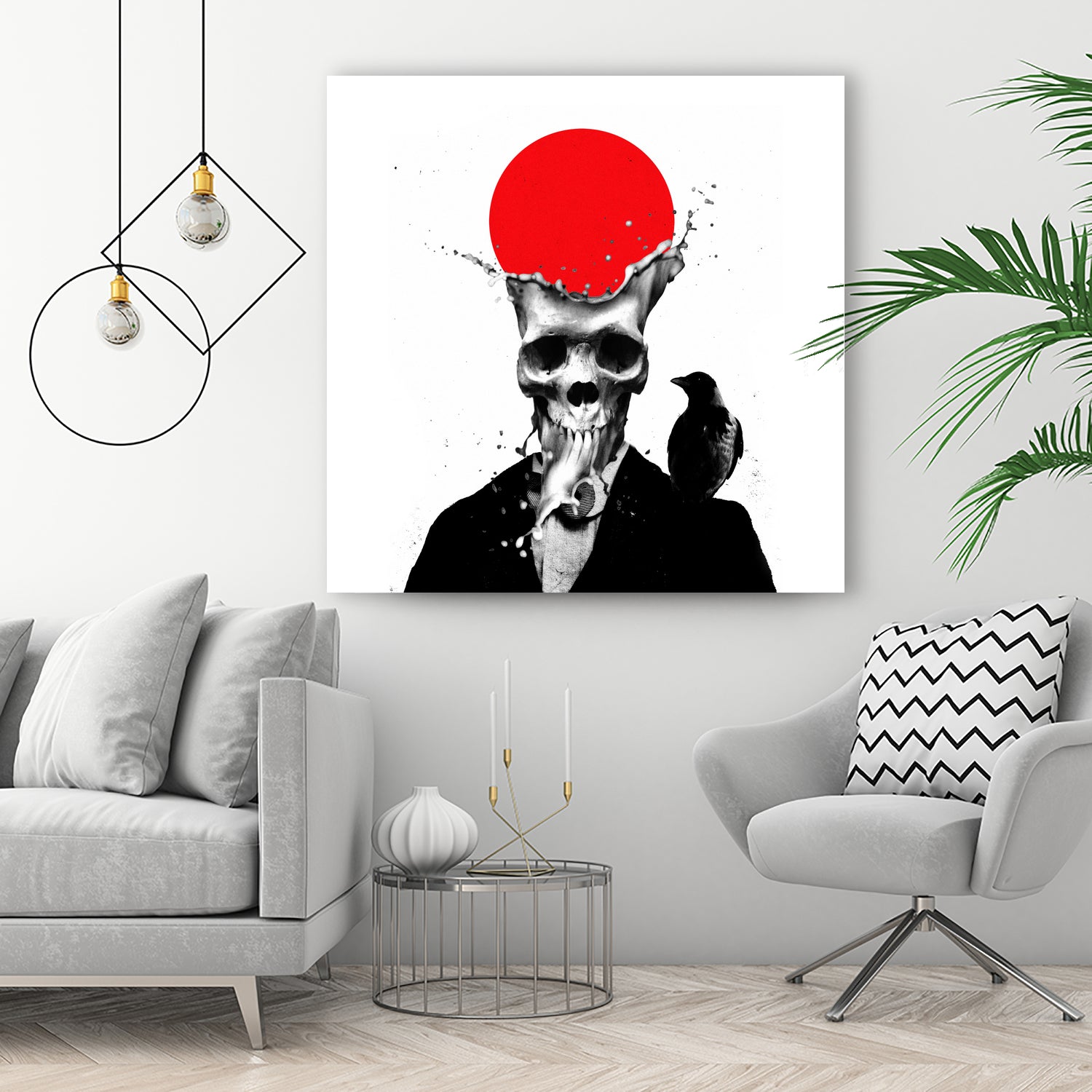 Splash Skull by Ali Gulec on GIANT ART - white photo illustration