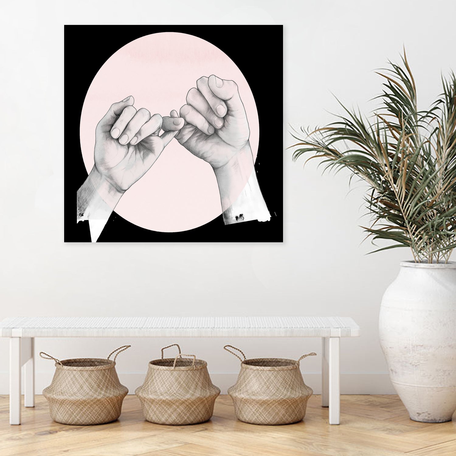Hand Study // Pinky Swear by Laura Graves on GIANT ART - white digital drawing