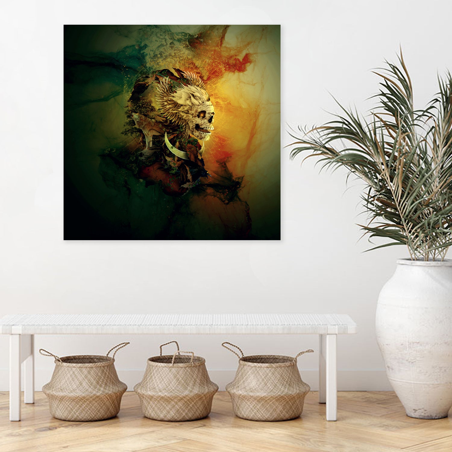 Skull Lord III by RIZA PEKER on GIANT ART - yellow photo manipulation