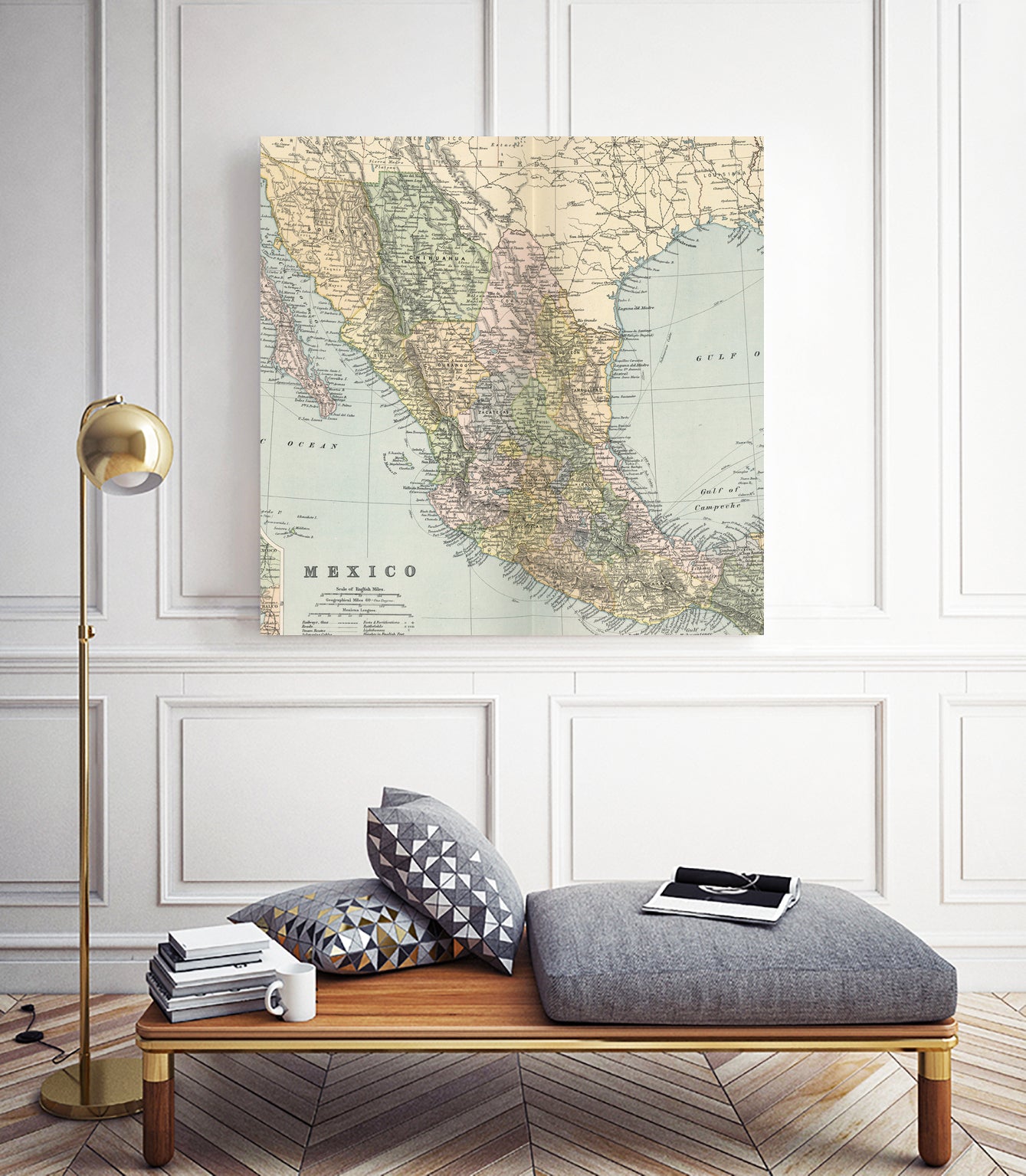 Vintage Map of Mexico (1891) by Adam Shaw on GIANT ART - white photo illustration