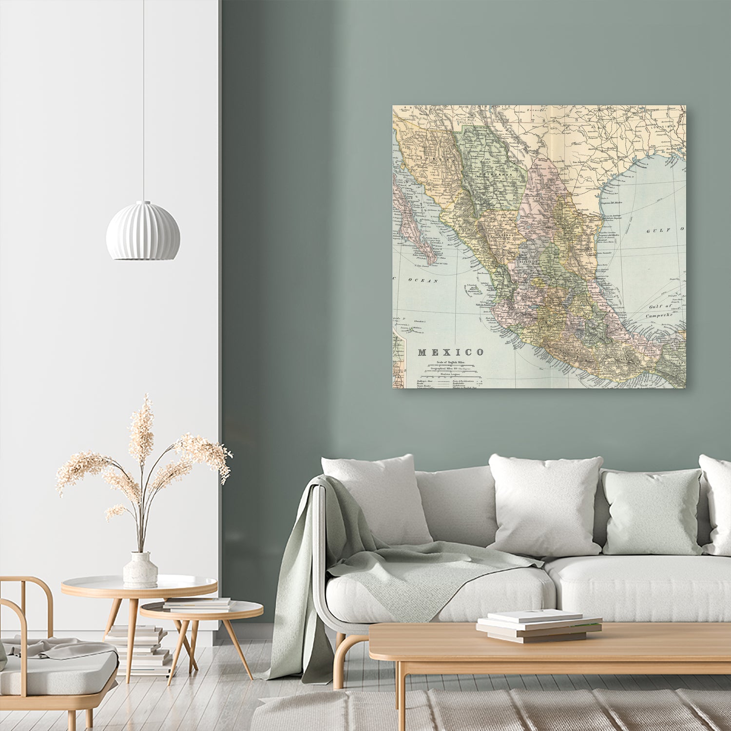 Vintage Map of Mexico (1891) by Adam Shaw on GIANT ART - white photo illustration