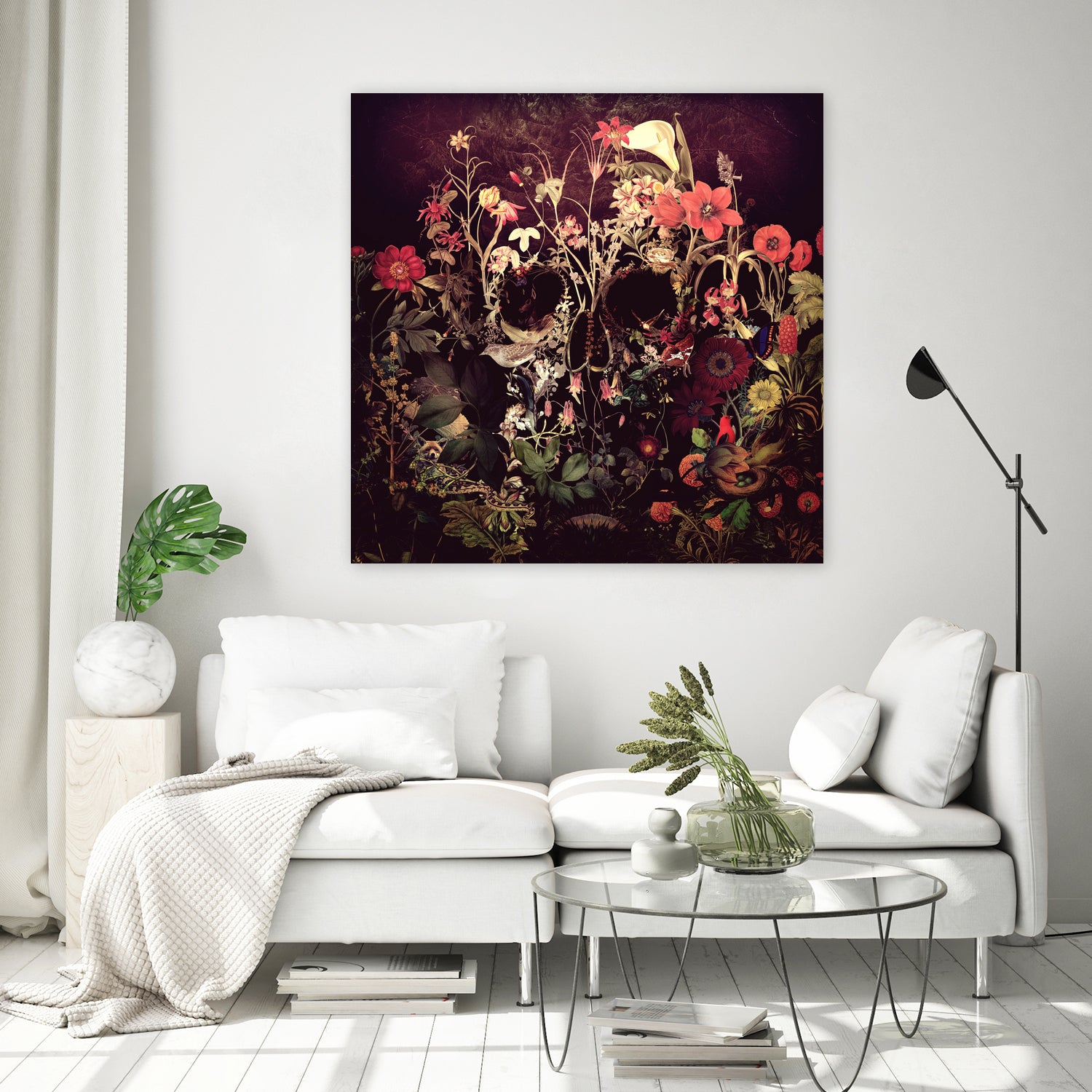 Bloom Skull by Ali Gulec on GIANT ART - red photo illustration
