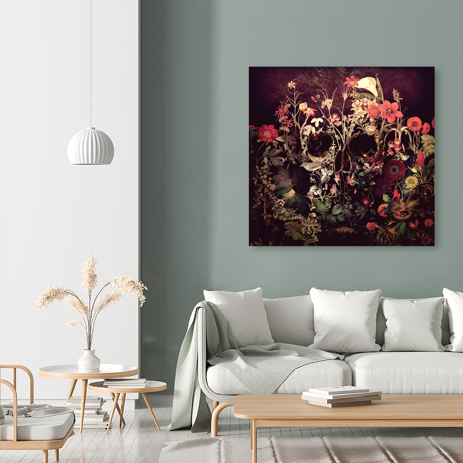 Bloom Skull by Ali Gulec on GIANT ART - red photo illustration