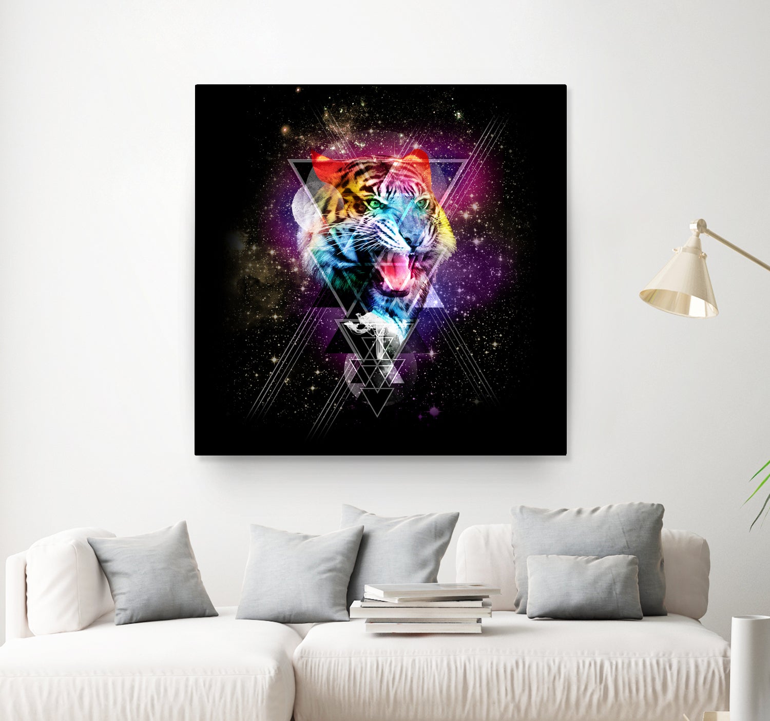 Cosmic Tiger by Ali Gulec on GIANT ART - black photo illustration