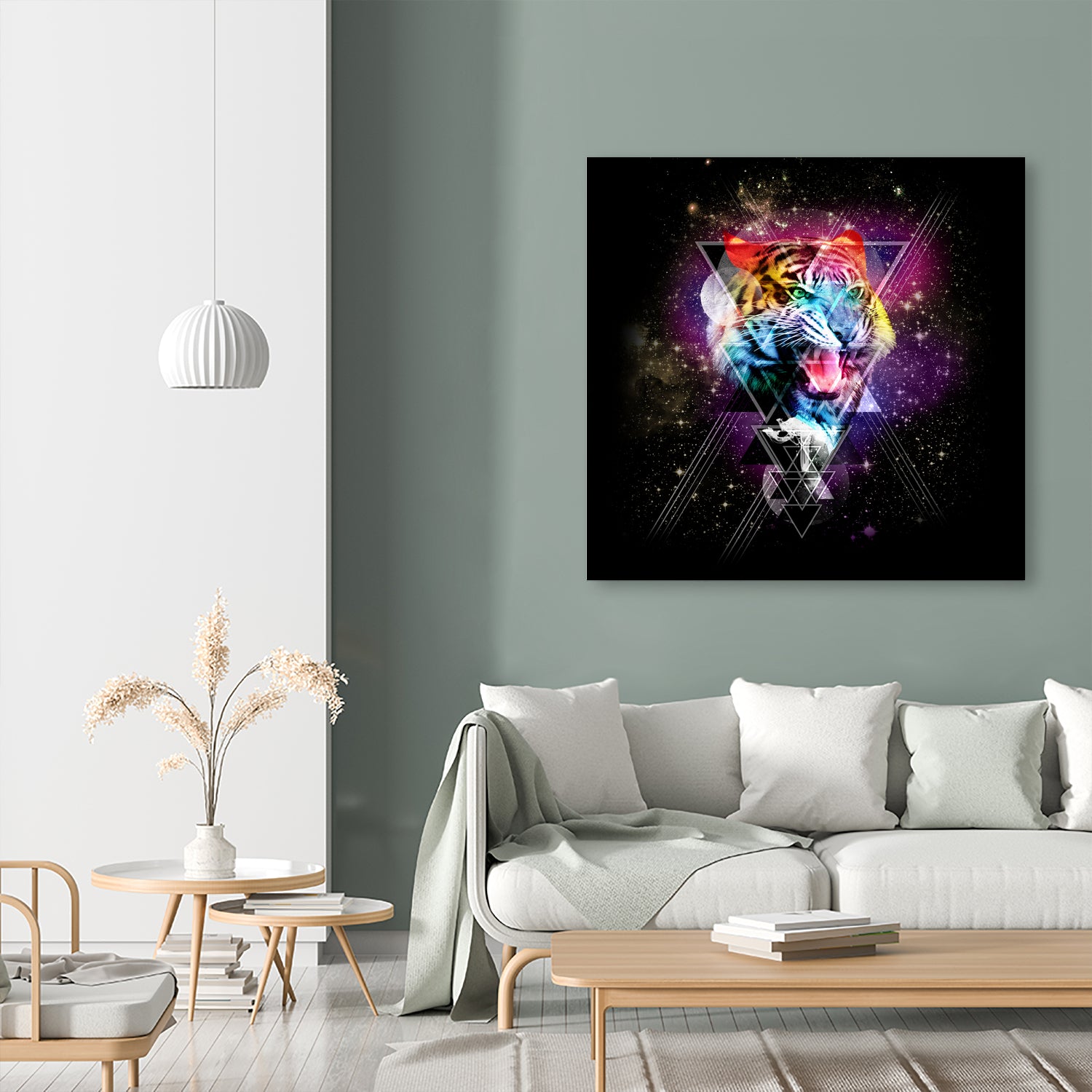 Cosmic Tiger by Ali Gulec on GIANT ART - black photo illustration