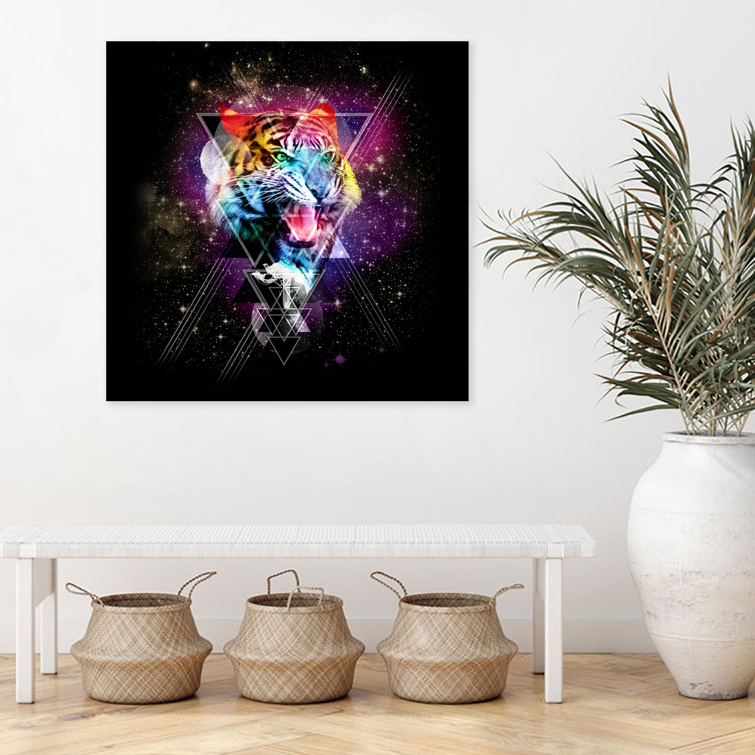 Cosmic Tiger by Ali Gulec on GIANT ART - black photo illustration