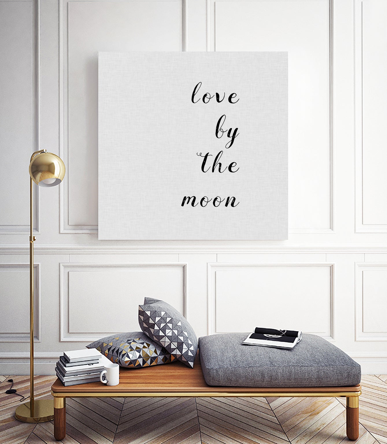 Love By The Moon by Dana Shek on GIANT ART - white digital painting