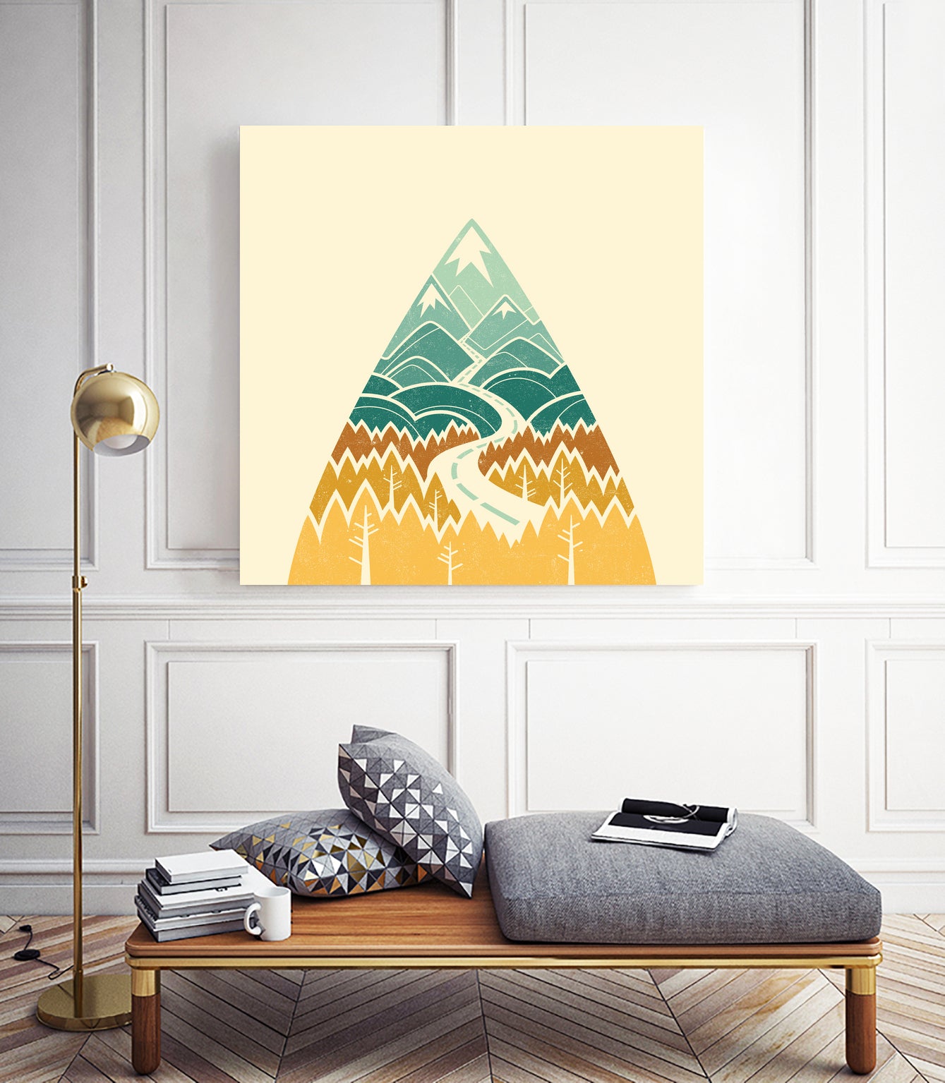 The Road Goes Ever On... by Wayne Minnis on GIANT ART - yellow vector illustration