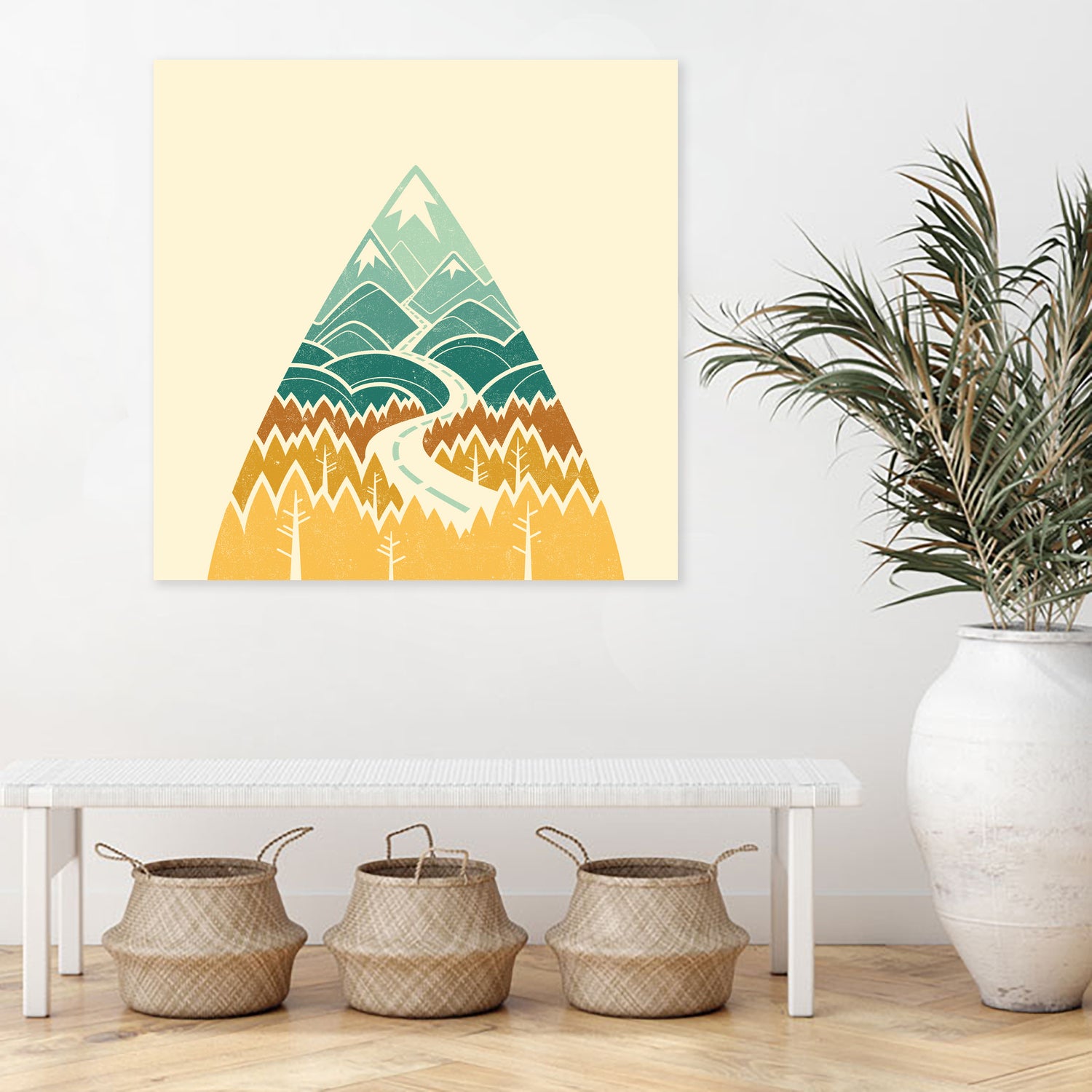 The Road Goes Ever On... by Wayne Minnis on GIANT ART - yellow vector illustration