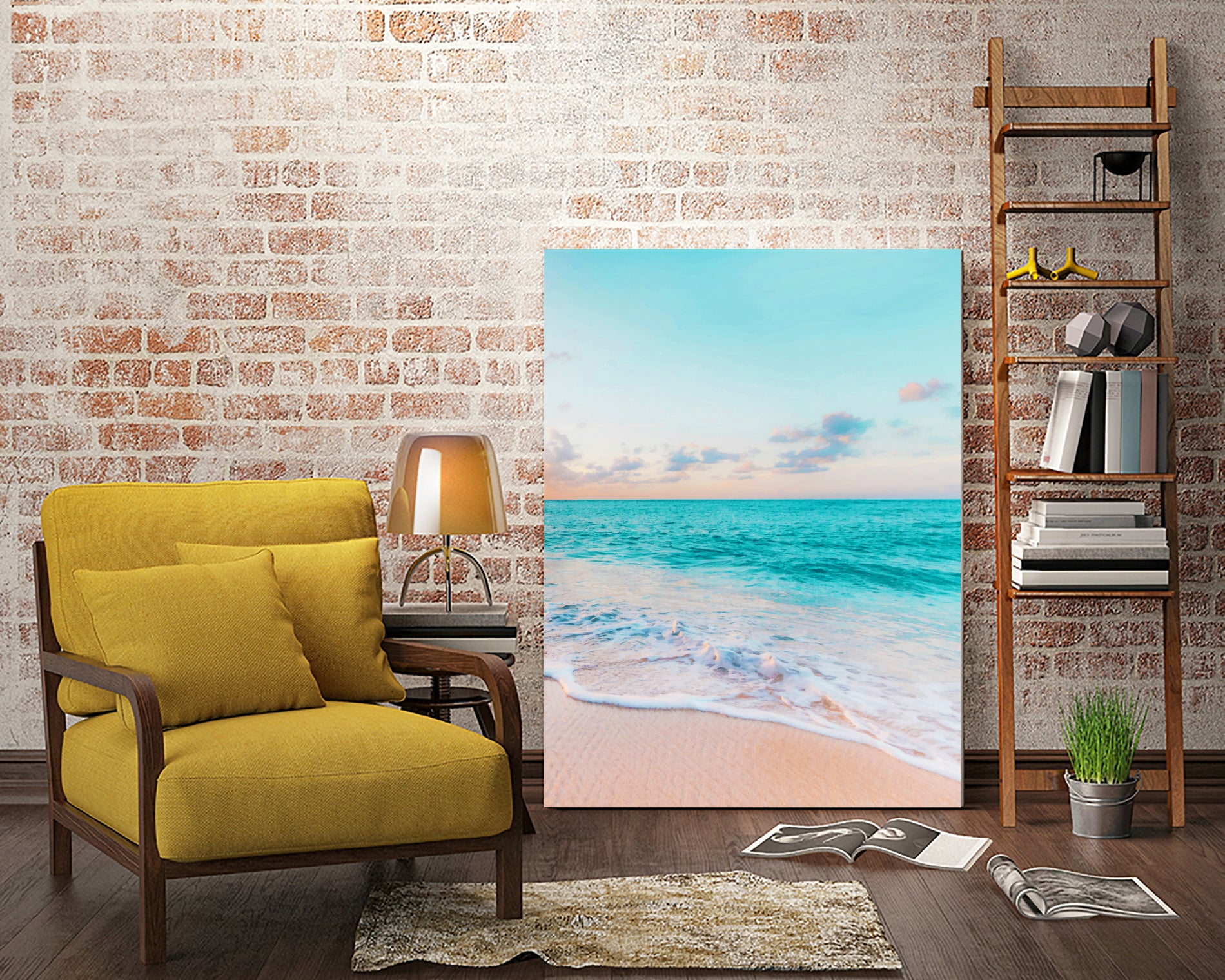 Ocean Bliss, Nature Landscape Sea Travel Tropical, Nordic by Uma Gokhale on GIANT ART - blue photo illustration