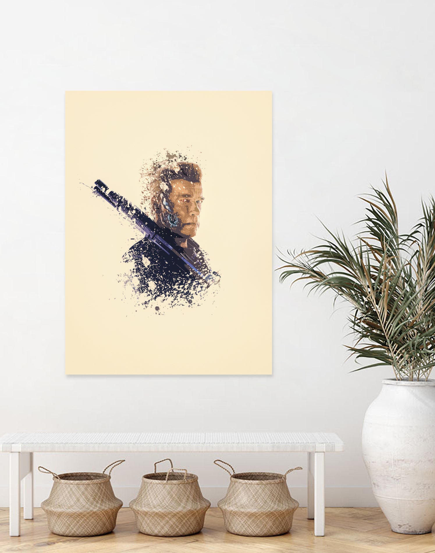 Terminator Arnold Schwarzenegger by Jurijs Permanickis on GIANT ART - yellow digital painting
