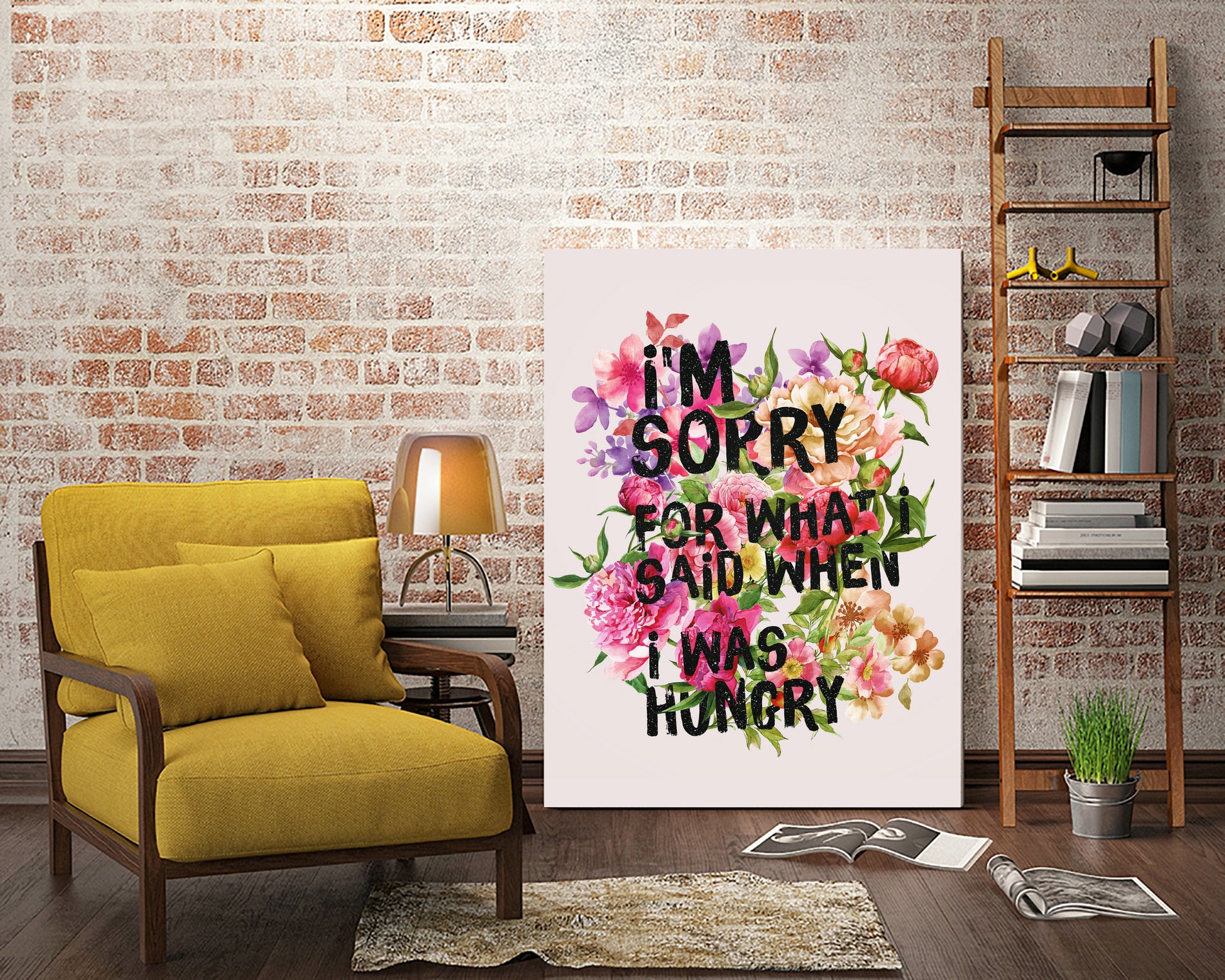 I'm Sorry For What I Said When I Was Hungry. by Sara Eshak on GIANT ART - orange photo illustration