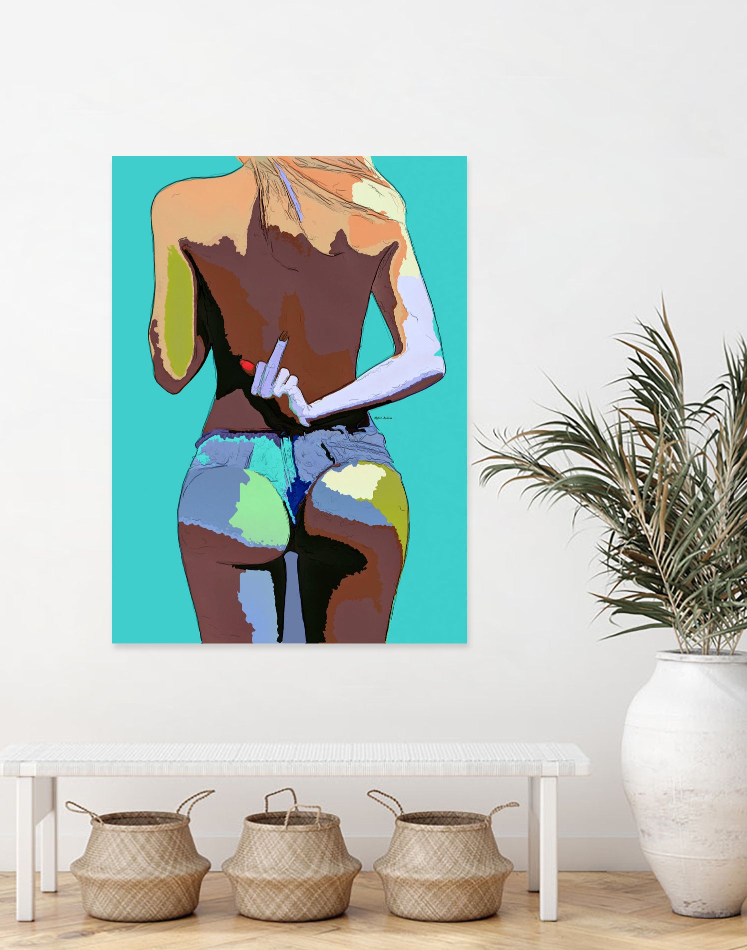 Naughty too by Rafael Salazar on GIANT ART - blue digital painting