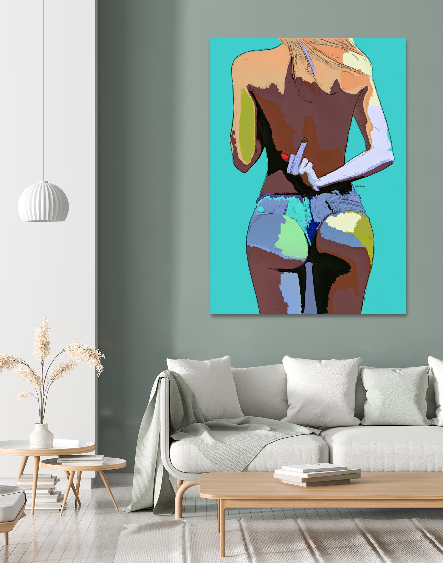 Naughty too by Rafael Salazar on GIANT ART - blue digital painting