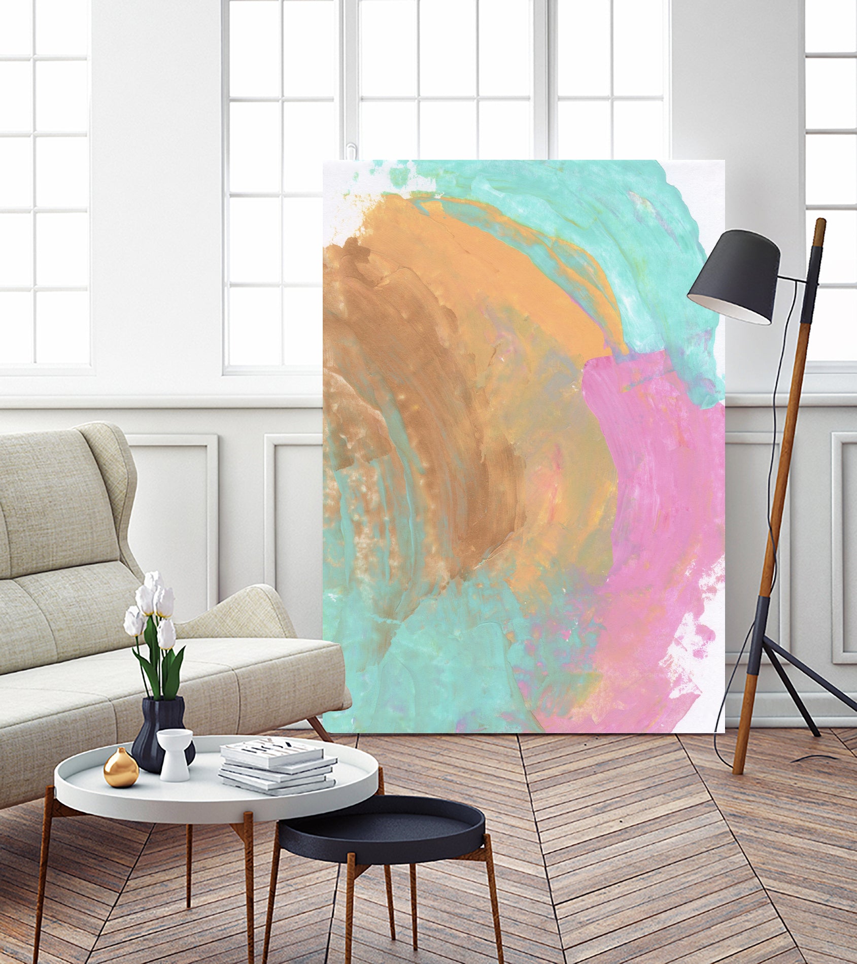 Abstract 844 by Cecilie Karoline on GIANT ART - pink mixed media