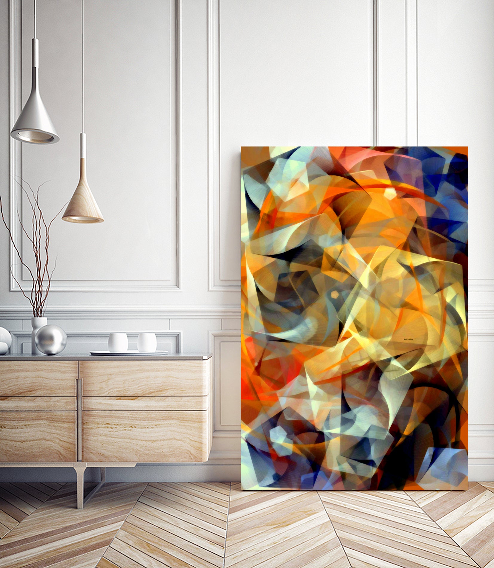 Cosmic by Rafael Salazar on GIANT ART - yellow digital painting