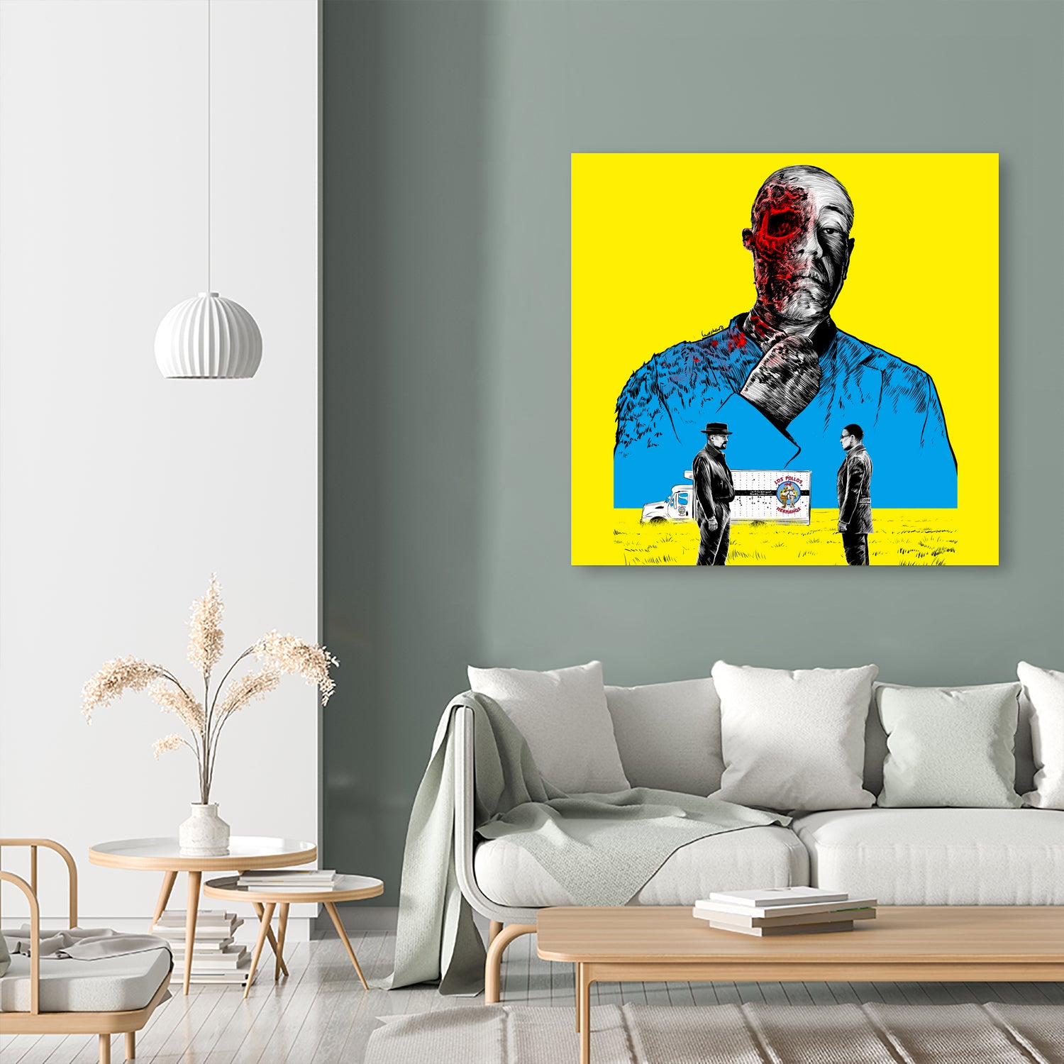Breaking bad Gus Fring by Paola Morpheus on GIANT ART - blue digital painting